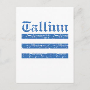 Design onder de vlag van de stad Cool tallinn Briefkaart