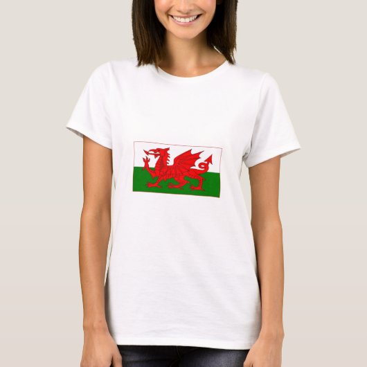 Design onder de Welsh vlag T-shirt (Voorkant)