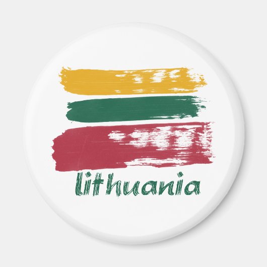 Design onder Litouwse vlag Magneet (Voorkant)