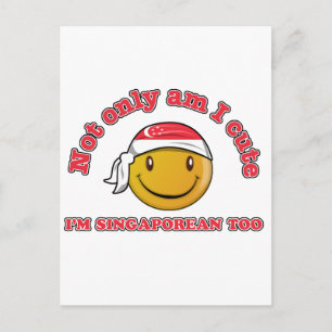 Design onder Singapore-vlag Briefkaart