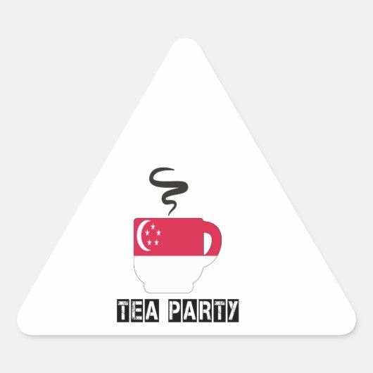 Design onder Singaporese vlag Sticker (Voorkant)