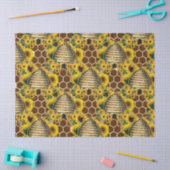 Design One van de zonnebloem- en bijenreeks Tissuepapier (Craft)