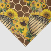 Design One van de zonnebloem- en bijenreeks Tissuepapier (Detail)