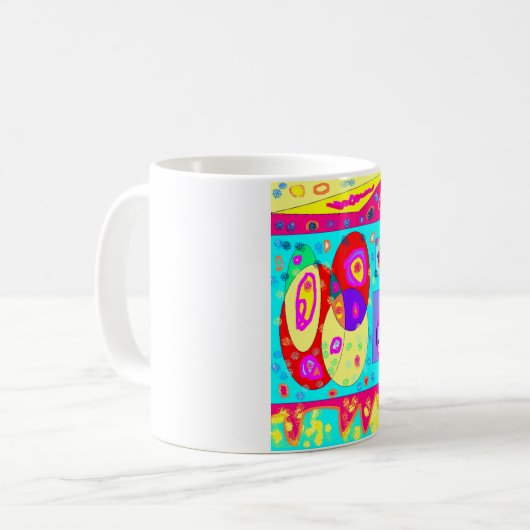 design op een klassieke mok (Voorkant links)