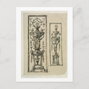 Design op ketting voor  panelen (pen en inkt en briefkaart