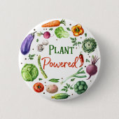 Design op plant ronde button 5,7 cm (Voorkant)