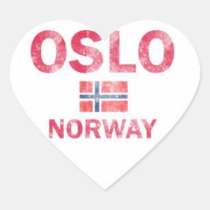 Design Oslo Noorwegen Hart Sticker