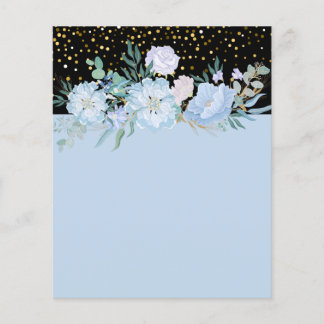 Design Own Blue Floral Business of Event Stationer Flyer