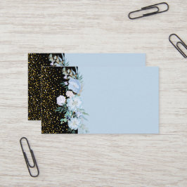 Design Own Blue Floral Business of Event Stationer Visitekaartje