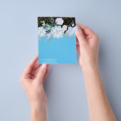 Design Own Blue Floral Event Business Stationery Flyer (Hand)