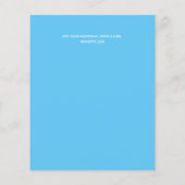 Design Own Blue Floral Event Business Stationery Flyer (Achterkant)