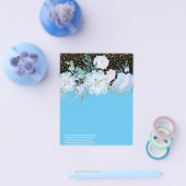 Design Own Blue Floral Event Business Stationery Flyer (Enkel)