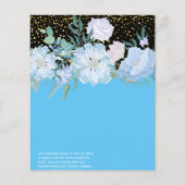 Design Own Blue Floral Event Business Stationery Flyer (Voorkant)