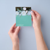 Design Own Blue Floral Event Business Stationery Flyer (Hand)