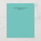 Design Own Blue Floral Event Business Stationery Flyer (Achterkant)