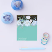 Design Own Blue Floral Event Business Stationery Flyer (Enkel)