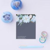 Design Own Blue Floral Event Business Stationery Flyer (Enkel)