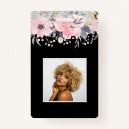 Design Own  Girly Pink Floral Stationery Badge