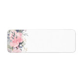 Design Own  Girly Pink Floral Stationery Etiket (Voorkant)