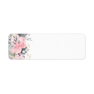 Design Own  Girly Pink Floral Stationery Etiket
