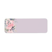 Design Own  Girly Pink Floral Stationery Etiket (Voorkant)