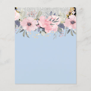 Design Own  Girly Pink Floral Stationery Flyer