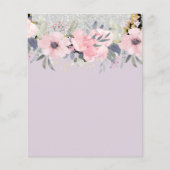 Design Own  Girly Pink Floral Stationery Flyer (Voorkant)