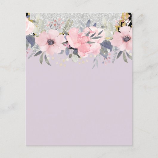 Design Own  Girly Pink Floral Stationery Flyer (Voorkant)