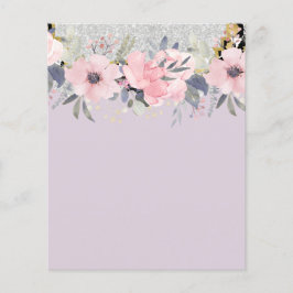 Design Own  Girly Pink Floral Stationery Flyer
