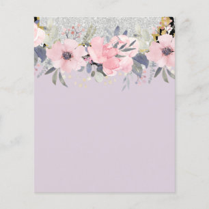 Design Own  Girly Pink Floral Stationery Flyer