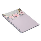 Design Own  Girly Pink Floral Stationery Notitieboek (Rechterzijde)
