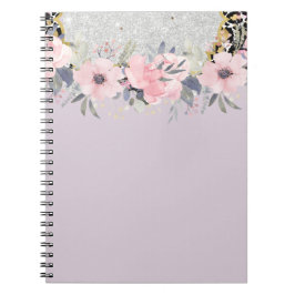 Design Own  Girly Pink Floral Stationery Notitieboek