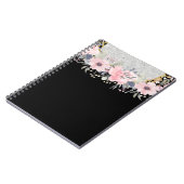 Design Own  Girly Pink Floral Stationery Notitieboek (Linkerzijde)