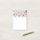 Design Own  Girly Pink Floral Stationery Post-it® Notes (Op bureau)