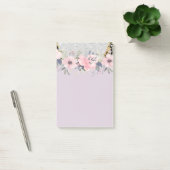 Design Own  Girly Pink Floral Stationery Post-it® Notes (Kantoor)