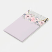 Design Own Girly Pink Floral Stationery Post-it® Notes (Schuin)