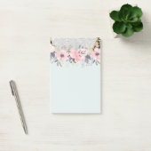 Design Own  Girly Pink Floral Stationery Post-it® Notes (Kantoor)