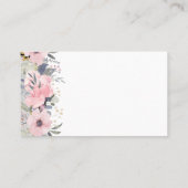 Design Own  Girly Pink Floral Stationery Visitekaartje (Achterkant)
