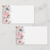 Design Own  Girly Pink Floral Stationery Visitekaartje (Voorkant / Achterkant)