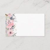 Design Own  Girly Pink Floral Stationery Visitekaartje (Voorkant)