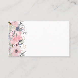 Design Own Girly Pink Floral Stationery Visitekaartje