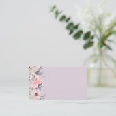 Design Own  Girly Pink Floral Stationery Visitekaartje (Staand voorkant)