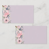 Design Own  Girly Pink Floral Stationery Visitekaartje (Voorkant / Achterkant)