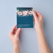 Design Own Pink Floral Event Business Stationery Flyer (Hand)