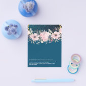 Design Own Pink Floral Event Business Stationery Flyer (Enkel)