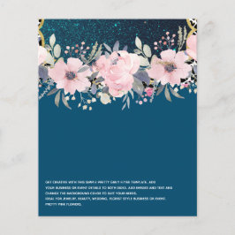 Design Own Pink Floral Event Business Stationery Flyer