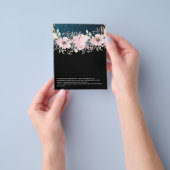 Design Own Pink Floral Event Business Stationery Flyer (Hand)