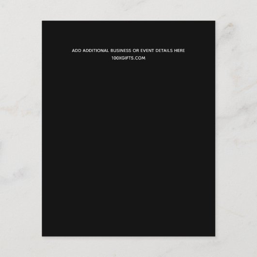 Design Own Pink Floral Event Business Stationery Flyer (Achterkant)