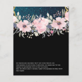 Design Own Pink Floral Event Business Stationery Flyer (Voorkant)