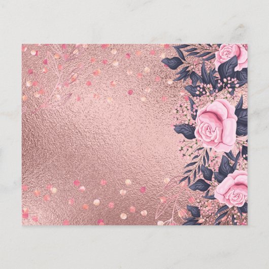 Design OWN Rosegold Metallic Event Business Flyer (Achterkant)
